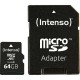 ΚΑΡΤΑ ΜΝΗΜΗΣ SD INTENSO 3413490 MICRO SD CARD CLASS 10 64GB & ADAPTER